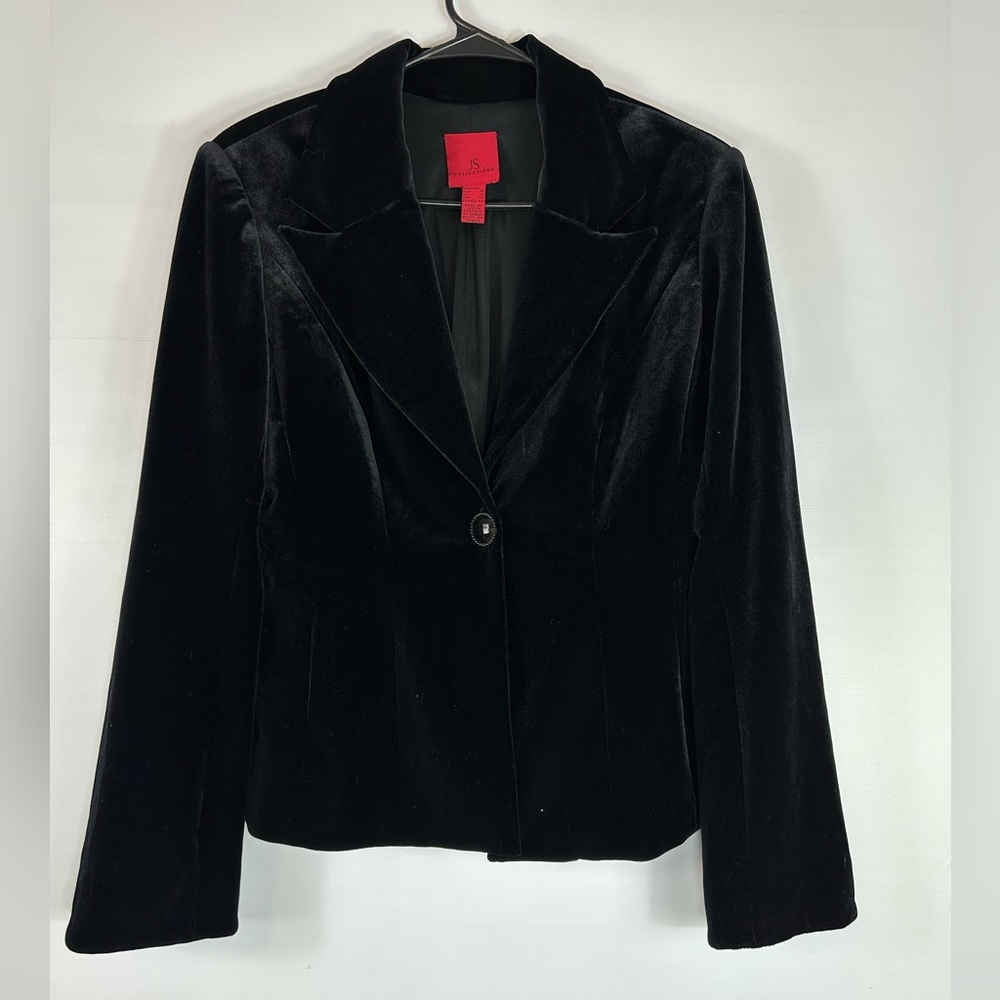JS Collection Velvet Blazer